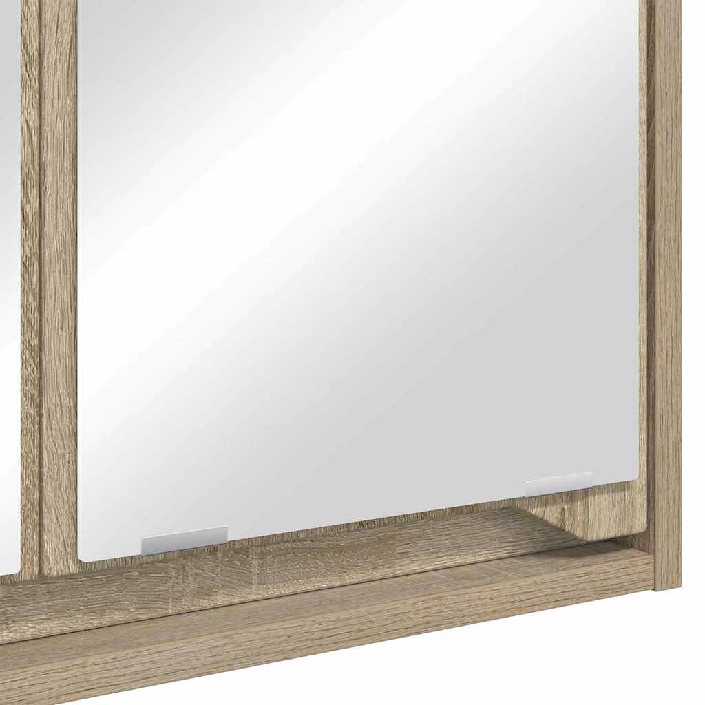 Badezimmerspiegelschrank mit Regal Sonoma-Eiche 60 x 20 x 60 cm