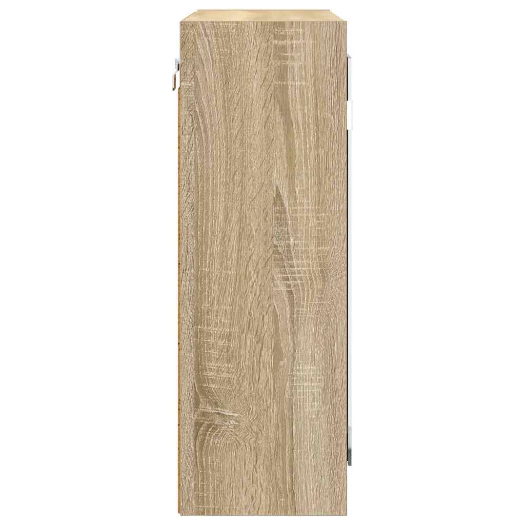 Badezimmerspiegelschrank mit Regal Sonoma-Eiche 60 x 20 x 60 cm