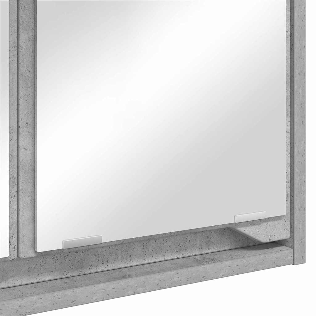 Badezimmerspiegelschrank mit Regal Beton Grau 60 x 20 x 60 cm