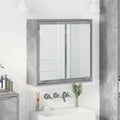 Badezimmerspiegelschrank mit Regal Beton Grau 60 x 20 x 60 cm