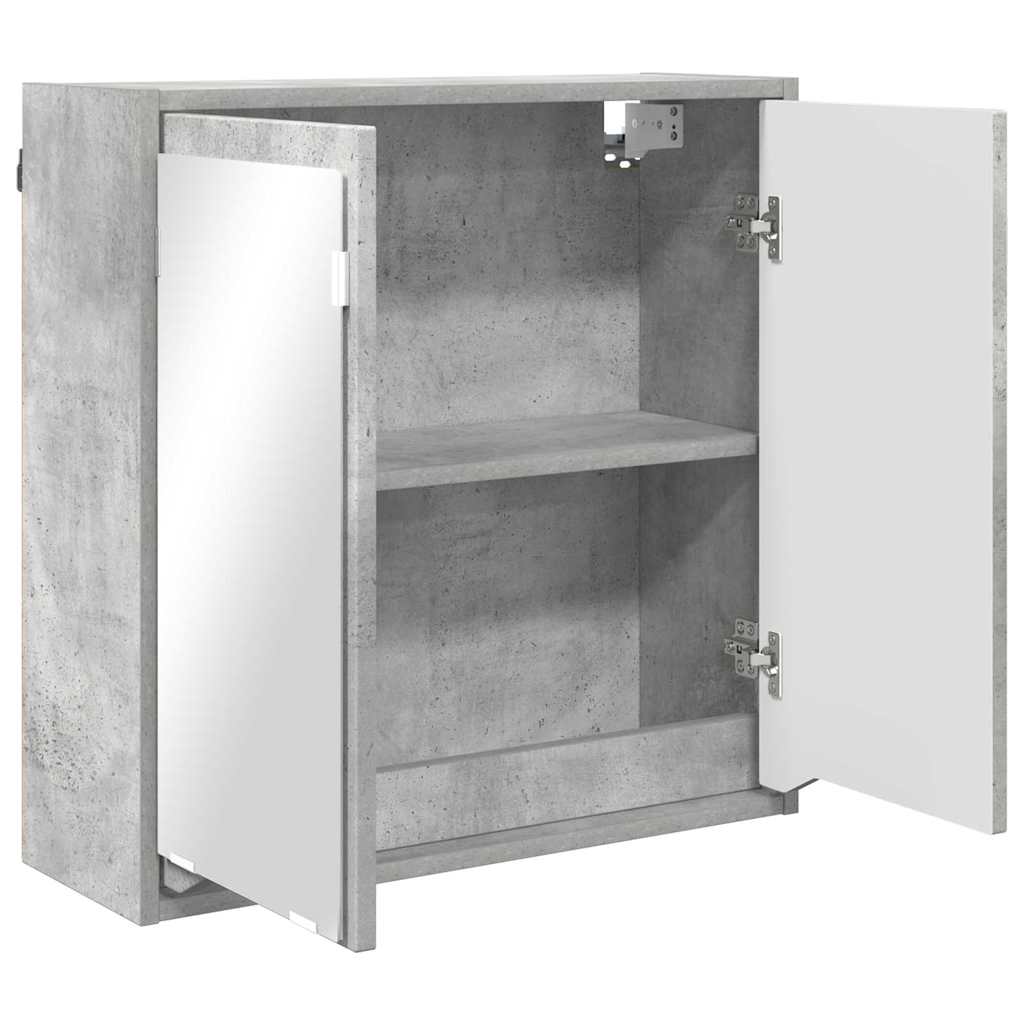 Badezimmerspiegelschrank mit Regal Beton Grau 60 x 20 x 60 cm