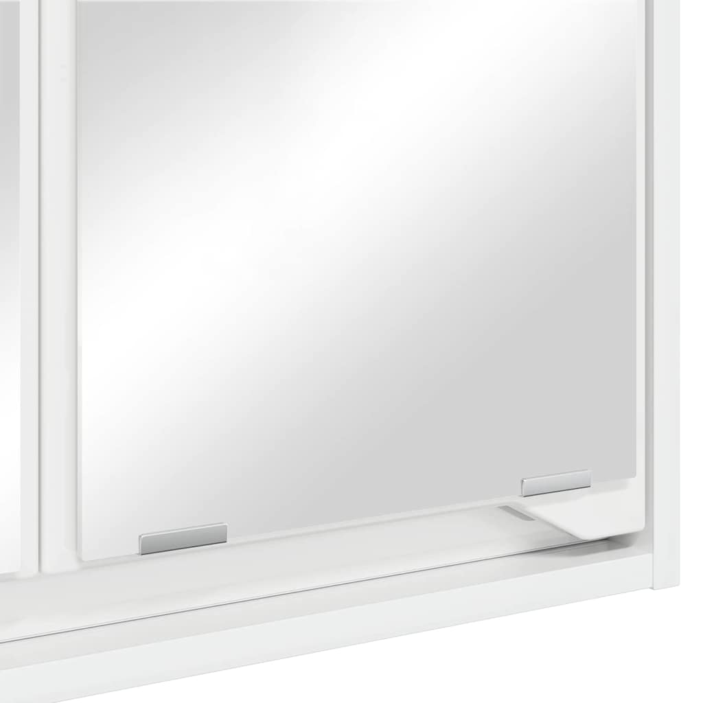 Badezimmerspiegelschrank mit Tür Hochglanz Weiß 60 x 20 x 60 cm