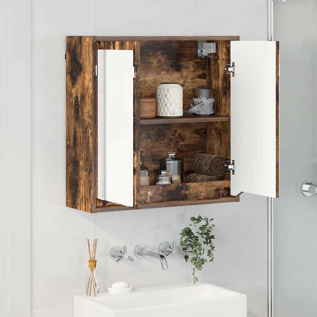 Badezimmerspiegelschrank Geräucherte Eiche 60 x 20 x 60 cm