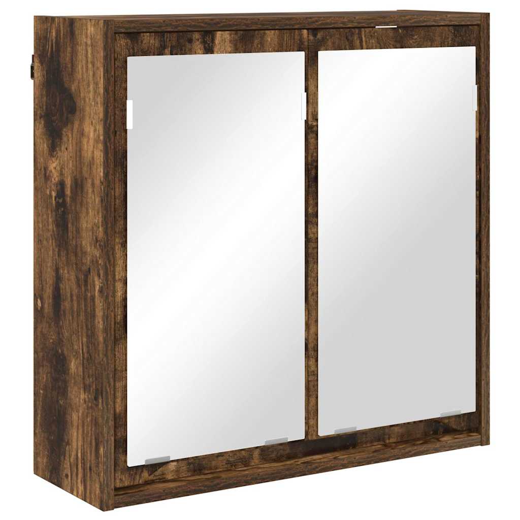 Badezimmerspiegelschrank Geräucherte Eiche 60 x 20 x 60 cm