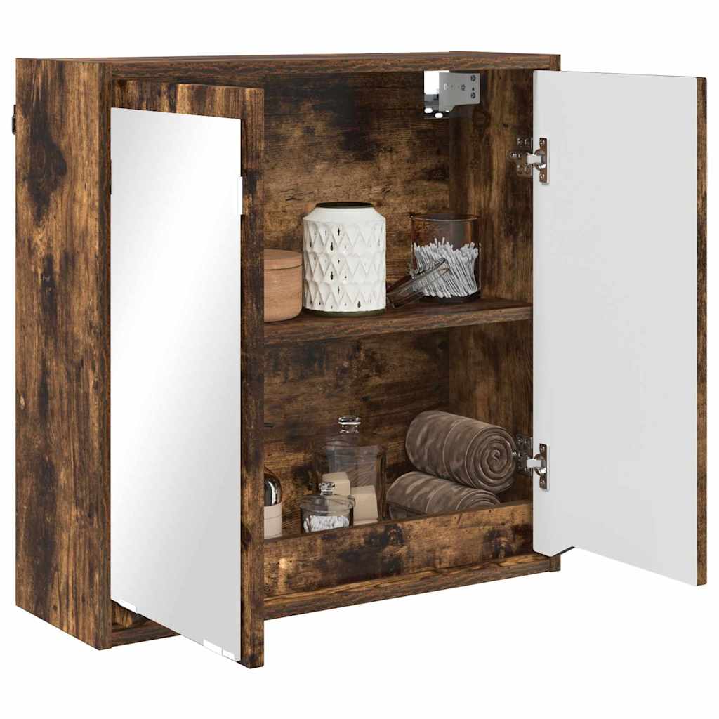 Badezimmerspiegelschrank Geräucherte Eiche 60 x 20 x 60 cm