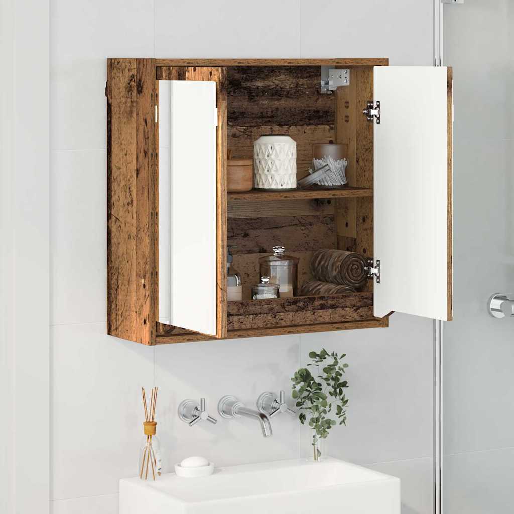 Badezimmerspiegelschrank Altholz 60 x 20 x 60 cm Holzwerkstoff