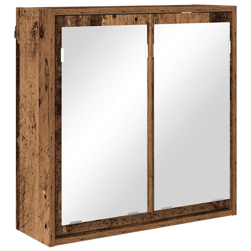 Badezimmerspiegelschrank Altholz 60 x 20 x 60 cm Holzwerkstoff