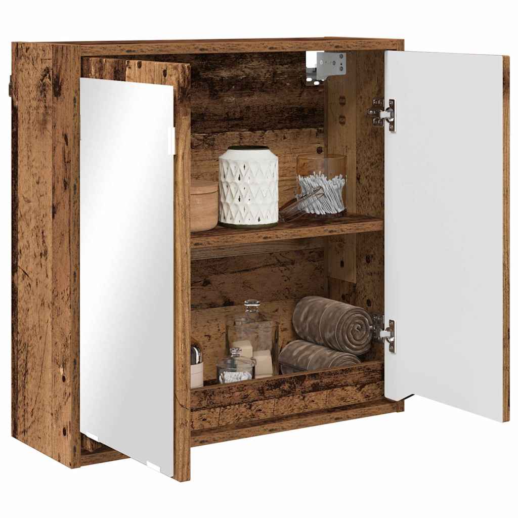 Badezimmerspiegelschrank Altholz 60 x 20 x 60 cm Holzwerkstoff