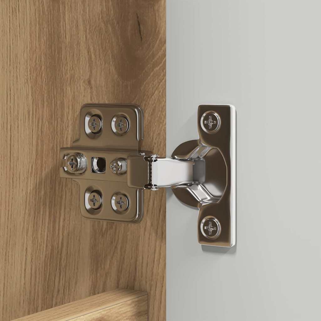 Badezimmerspiegelschrank mit Tür Artisan-Eiche 60 x 20 x 60 cm