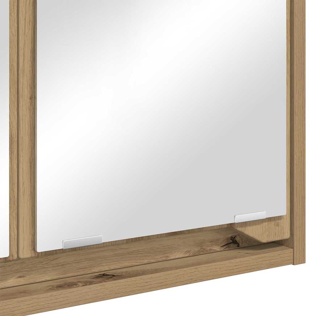 Badezimmerspiegelschrank mit Tür Artisan-Eiche 60 x 20 x 60 cm