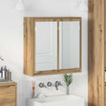 Badezimmerspiegelschrank mit Tür Artisan-Eiche 60 x 20 x 60 cm