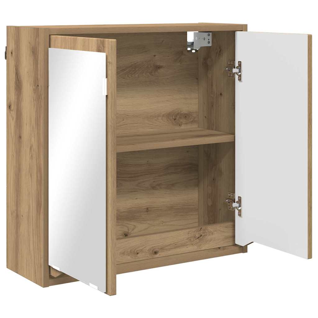Badezimmerspiegelschrank mit Tür Artisan-Eiche 60 x 20 x 60 cm