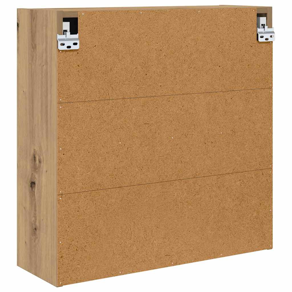 Badezimmerspiegelschrank mit Tür Artisan-Eiche 60 x 20 x 60 cm