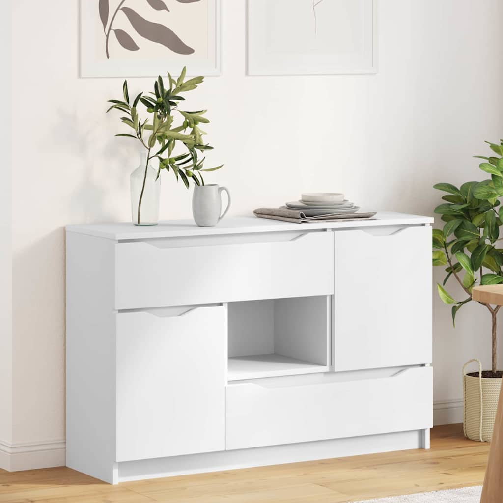Sideboard mit Schubladen Weiß 100 x 30 x 65,6 Holzwerkstoff