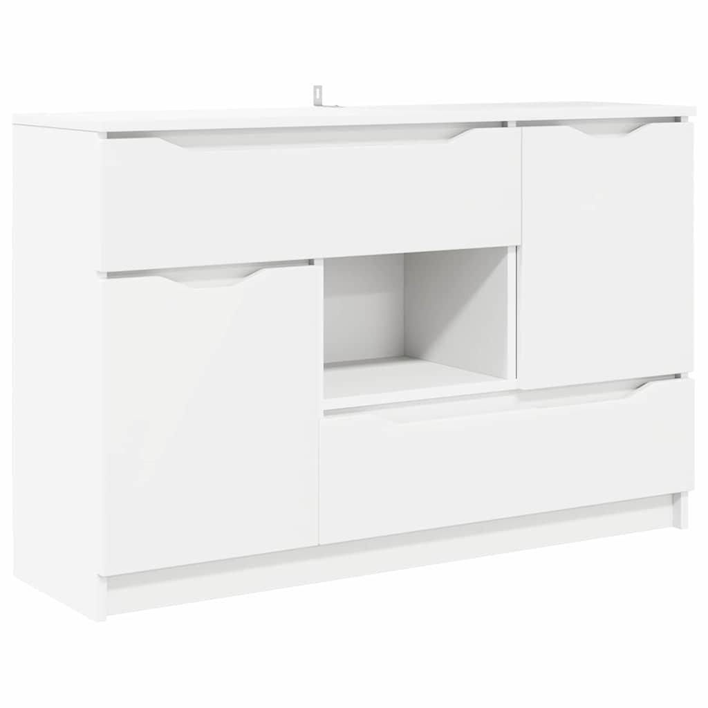 Sideboard mit Schubladen Weiß 100 x 30 x 65,6 Holzwerkstoff