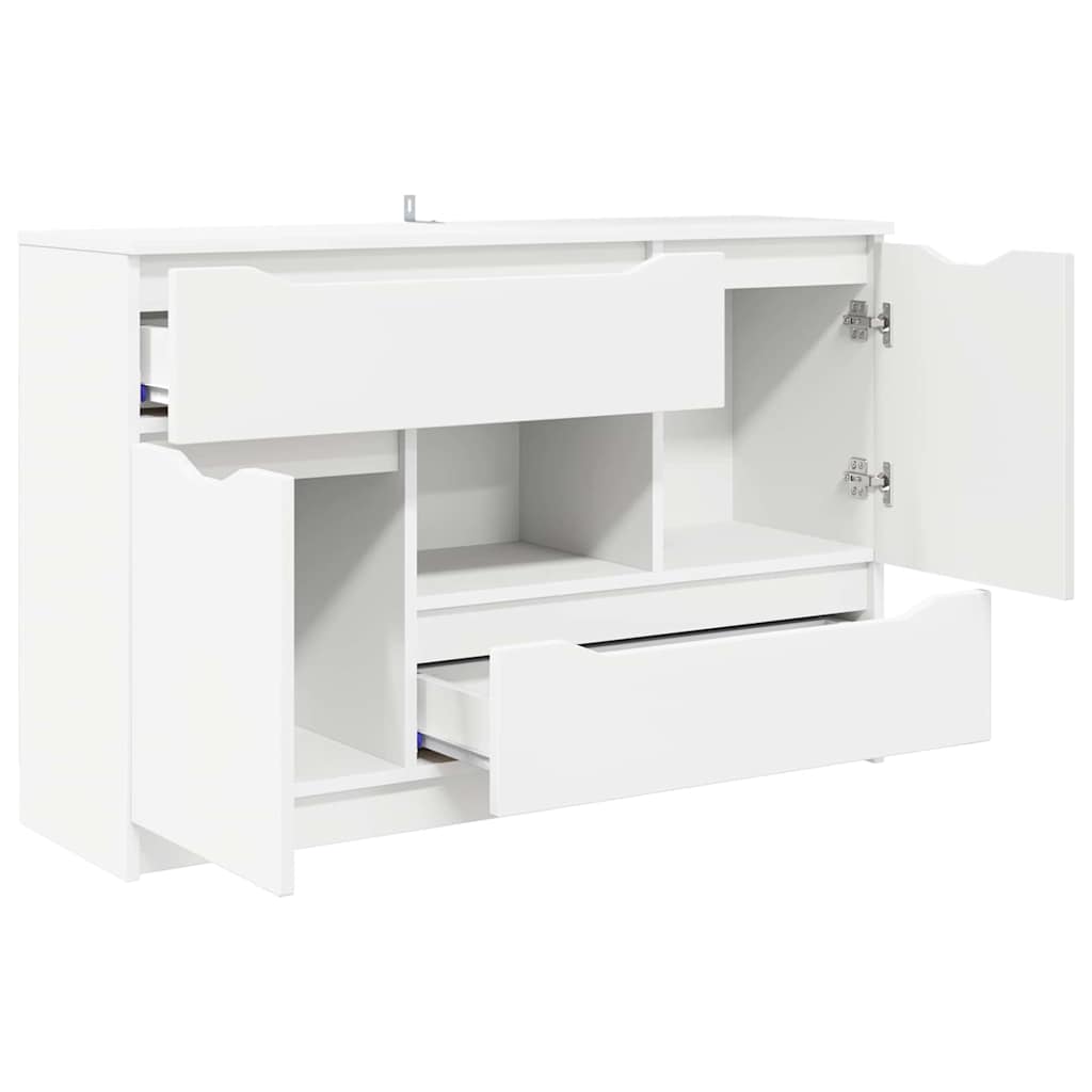 Sideboard mit Schubladen Weiß 100 x 30 x 65,6 Holzwerkstoff