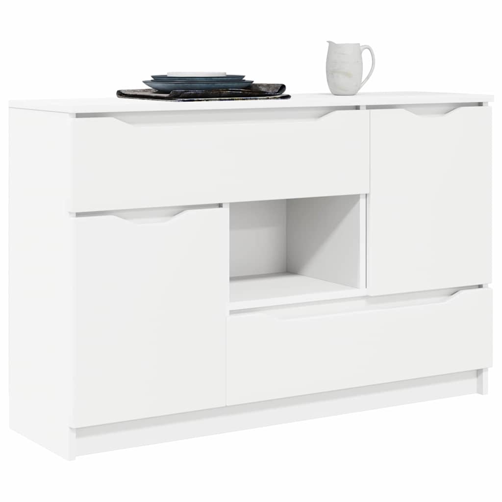 Sideboard mit Schubladen Weiß 100 x 30 x 65,6 Holzwerkstoff