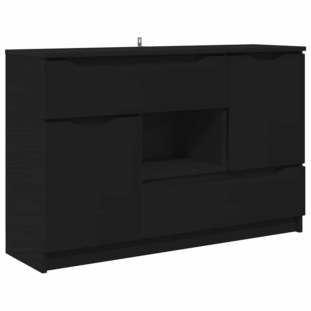 Sideboard mit Schubladen Schwarz 100 x 30 x 65,6 Holzwerkstoff