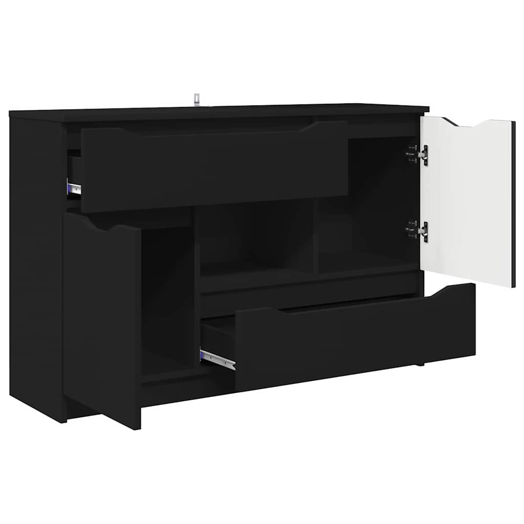 Sideboard mit Schubladen Schwarz 100 x 30 x 65,6 Holzwerkstoff