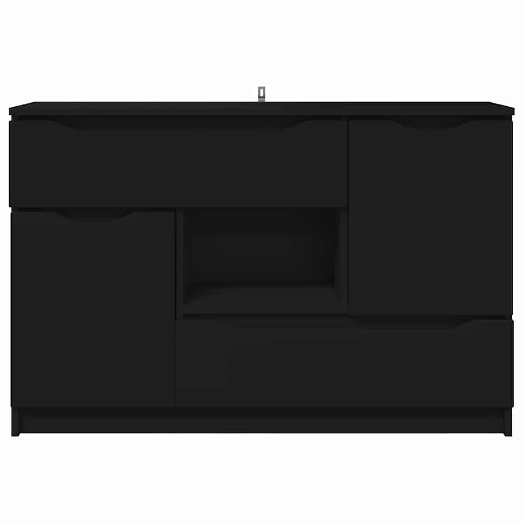 Sideboard mit Schubladen Schwarz 100 x 30 x 65,6 Holzwerkstoff