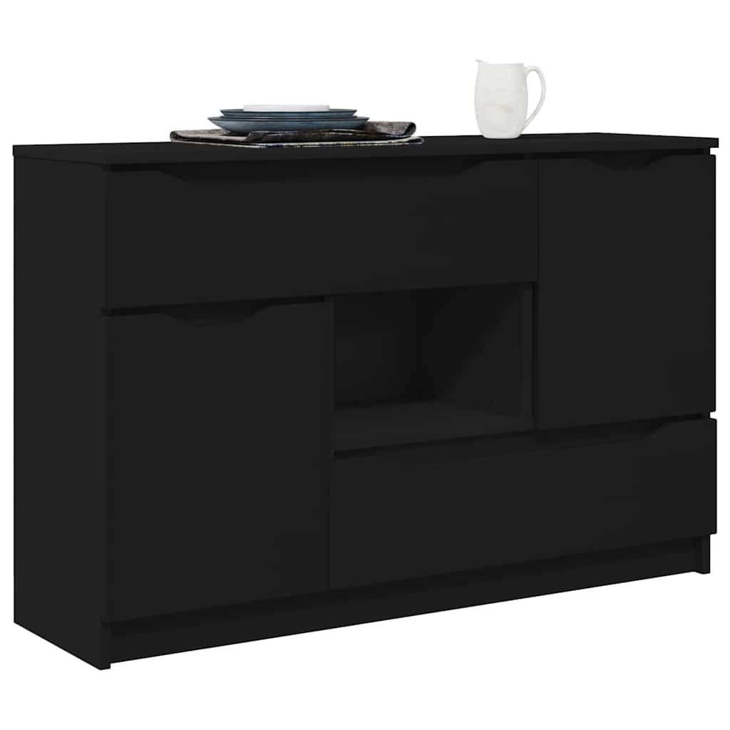 Sideboard mit Schubladen Schwarz 100 x 30 x 65,6 Holzwerkstoff