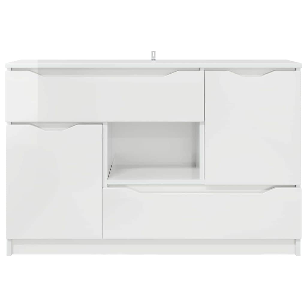 Sideboard Hochglanz Weiß 100 x 30 x 65,6 Holzwerkstoff