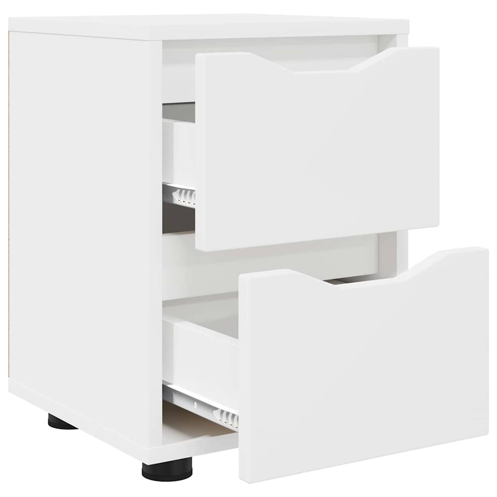 Nachttische 2 pcs Weiß 30,5 x 30 x 43 cm Holzwerkstoff
