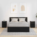 Nachttische 2 pcs Schwarz 30,5 x 30 x 43 cm Holzwerkstoff