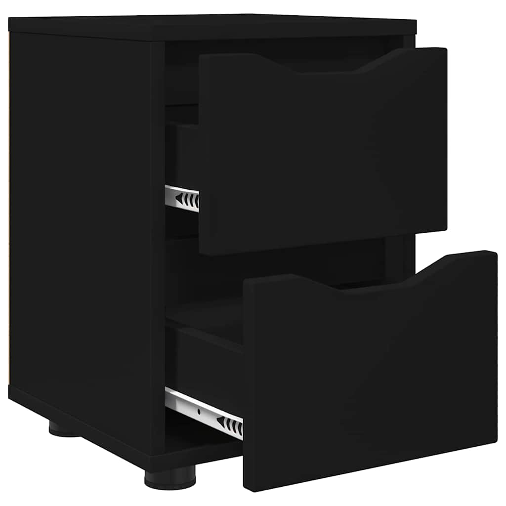 Nachttische 2 pcs Schwarz 30,5 x 30 x 43 cm Holzwerkstoff