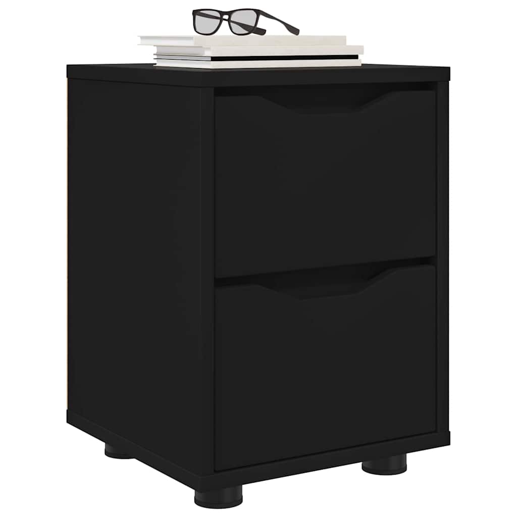 Nachttische 2 pcs Schwarz 30,5 x 30 x 43 cm Holzwerkstoff
