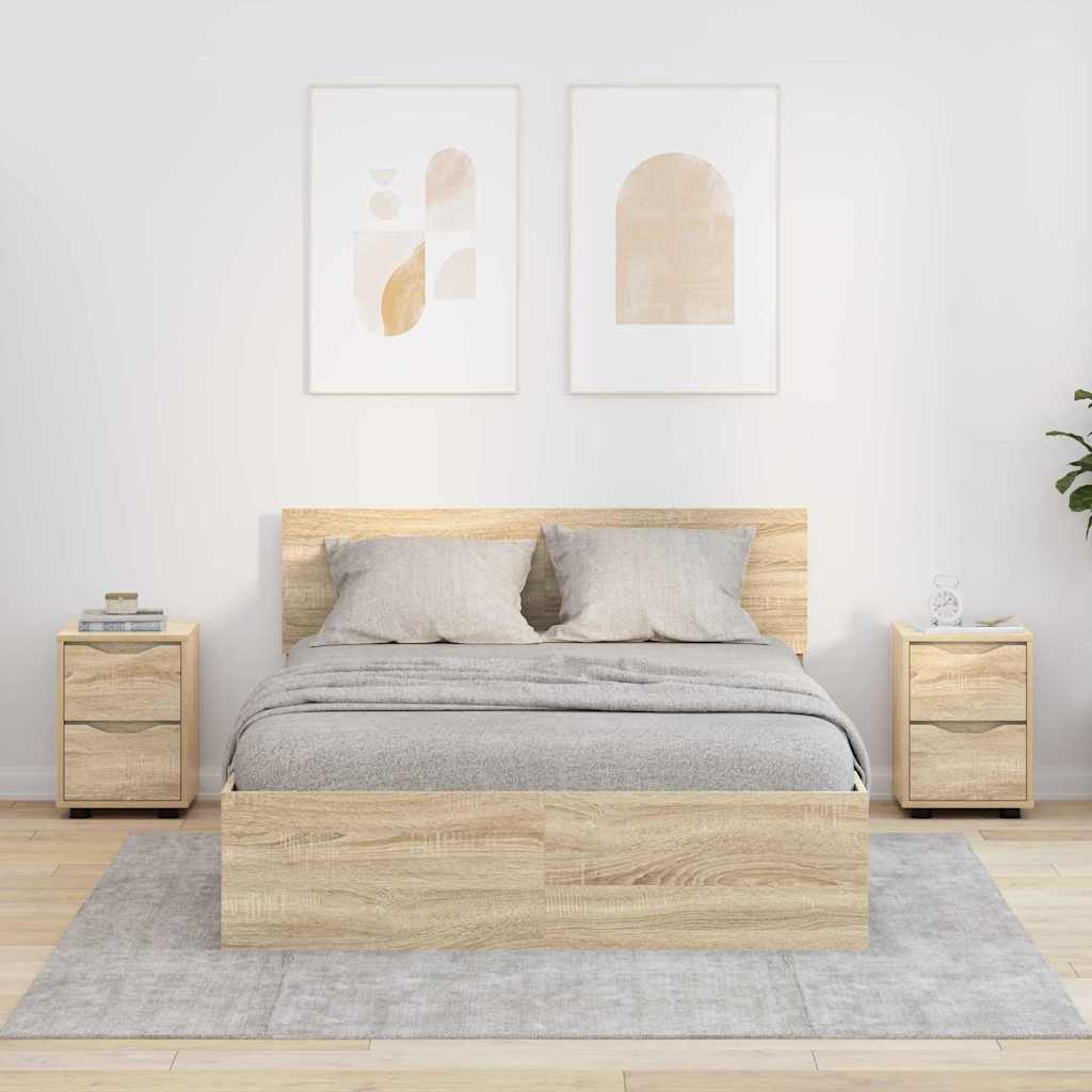 Nachttische 2 pcs Sonoma-Eiche 30,5 x 30 x 43 cm Holzwerkstoff