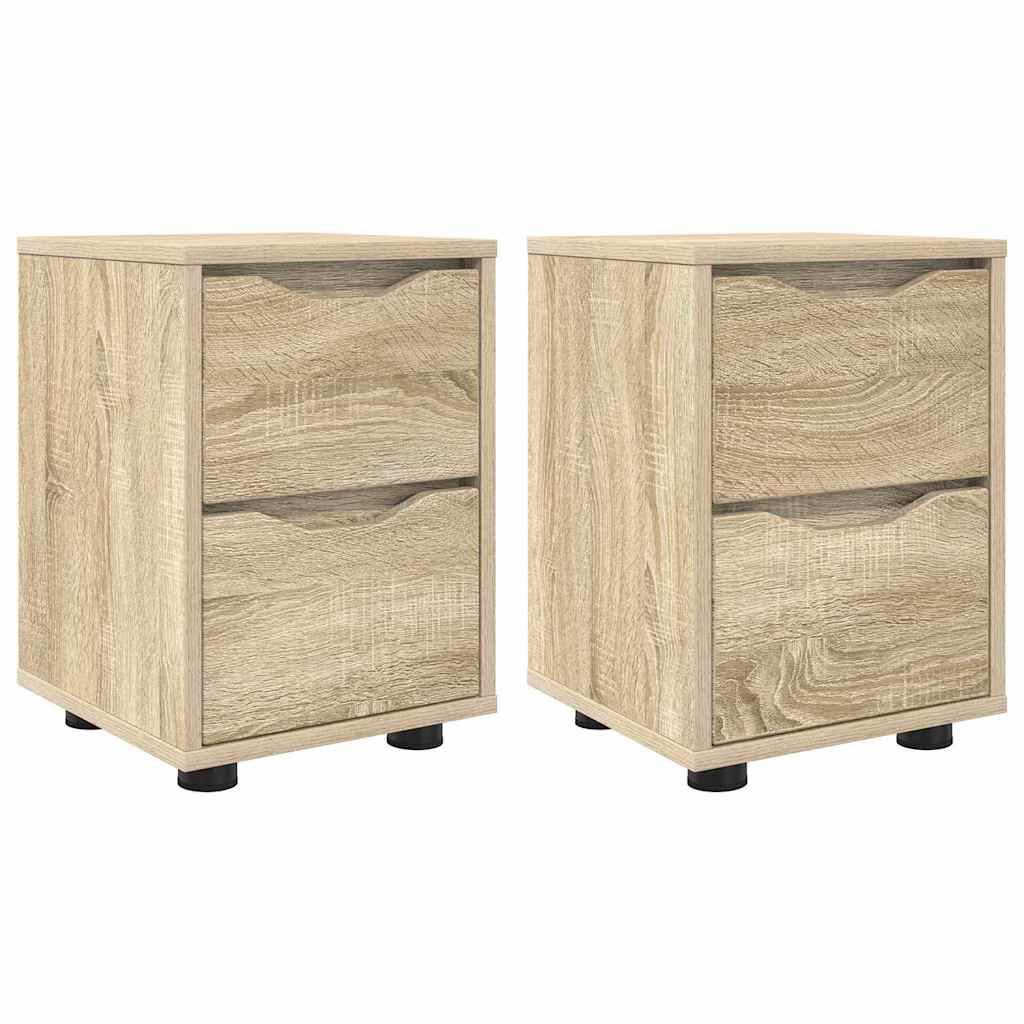 Nachttische 2 pcs Sonoma-Eiche 30,5 x 30 x 43 cm Holzwerkstoff