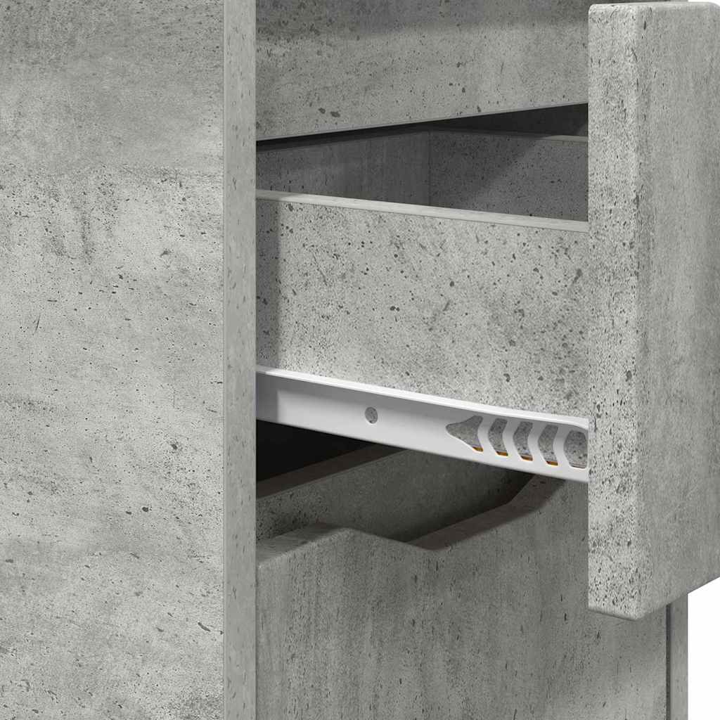 Nachttische 2 pcs Beton Grau 30,5 x 30 x 43 cm Holzwerkstoff