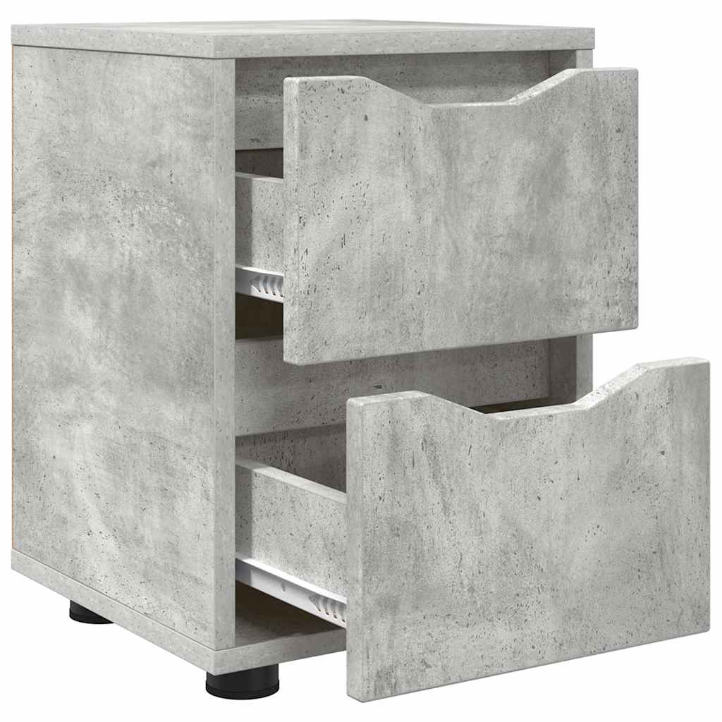 Nachttische 2 pcs Beton Grau 30,5 x 30 x 43 cm Holzwerkstoff