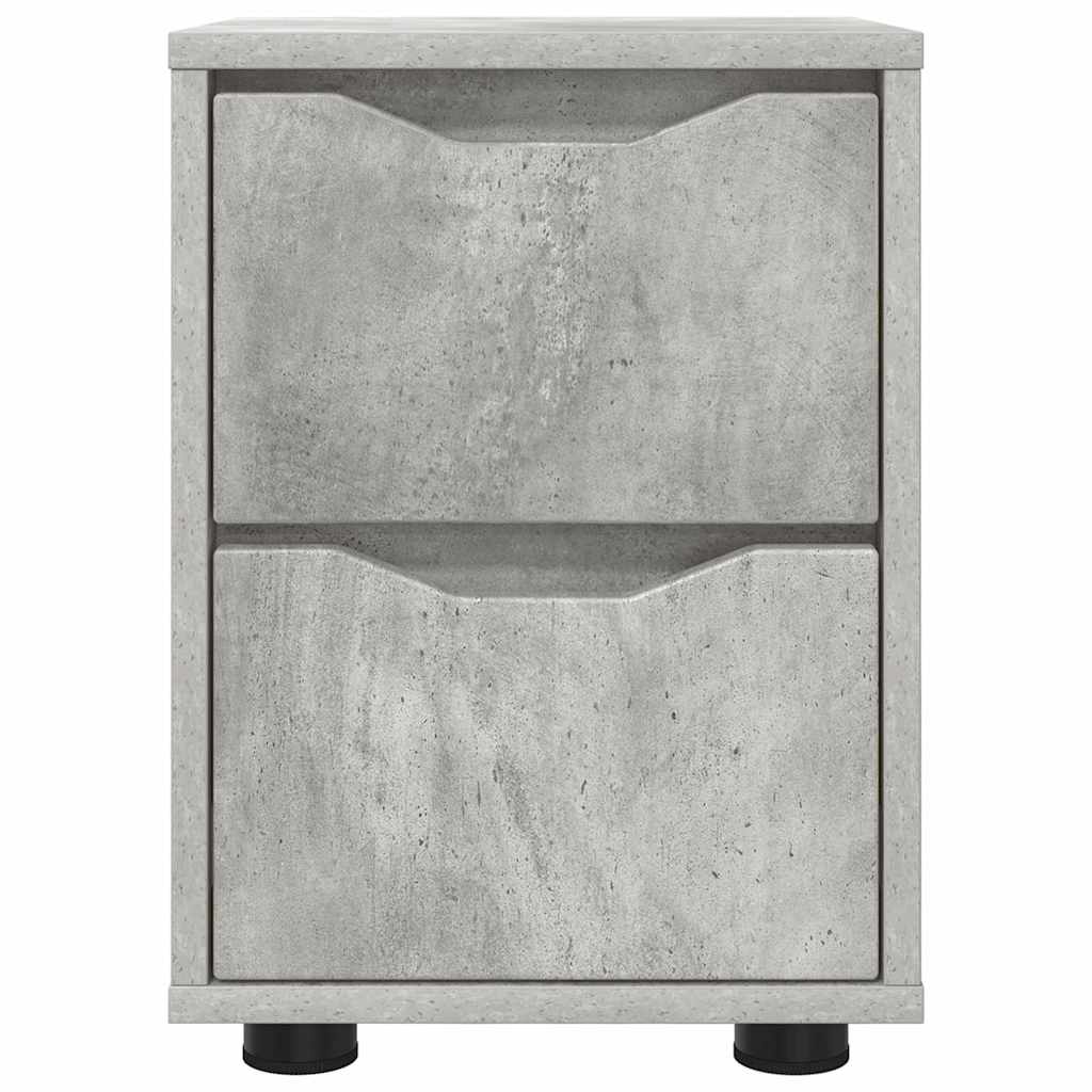 Nachttische 2 pcs Beton Grau 30,5 x 30 x 43 cm Holzwerkstoff