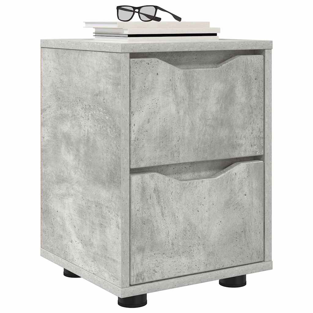 Nachttische 2 pcs Beton Grau 30,5 x 30 x 43 cm Holzwerkstoff