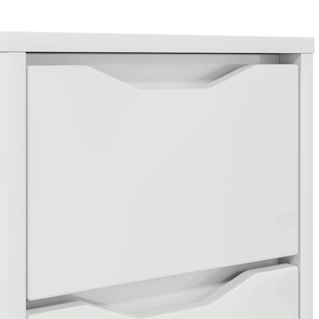 Nachttische 2 pcs Hochglanz Weiß 30,5 x 30 x 43 cm