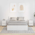 Nachttische 2 pcs Hochglanz Weiß 30,5 x 30 x 43 cm