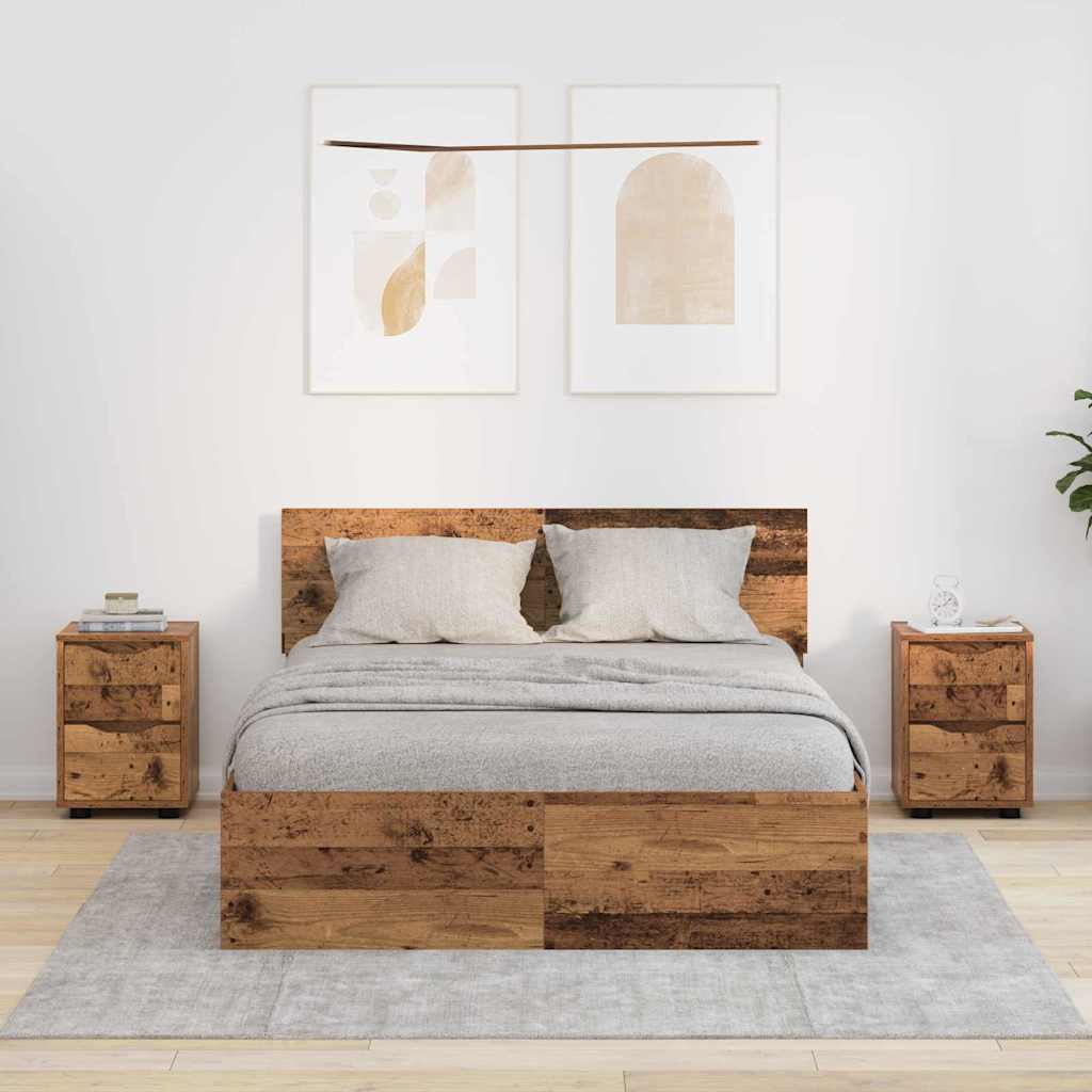 Nachttische 2 pcs Altholz 30,5 x 30 x 43 cm Holzwerkstoff