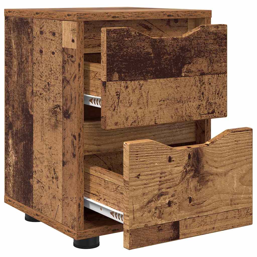 Nachttische 2 pcs Altholz 30,5 x 30 x 43 cm Holzwerkstoff