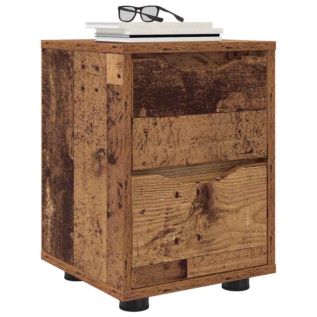 Nachttische 2 pcs Altholz 30,5 x 30 x 43 cm Holzwerkstoff
