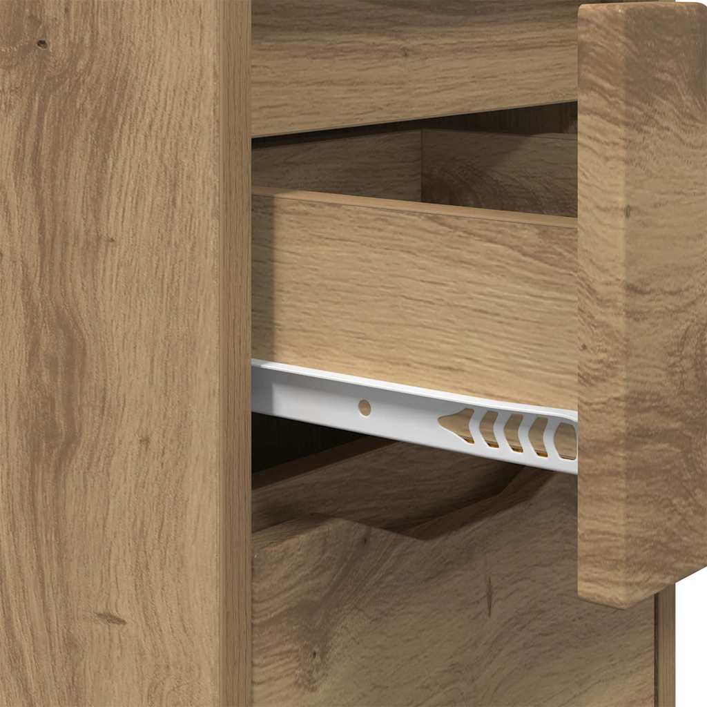 Nachttische 2 pcs Artisan-Eiche 30,5 x 30 x 43 cm Holzwerkstoff
