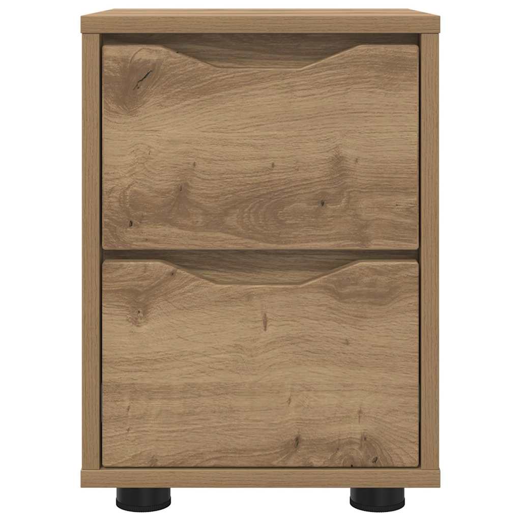 Nachttische 2 pcs Artisan-Eiche 30,5 x 30 x 43 cm Holzwerkstoff