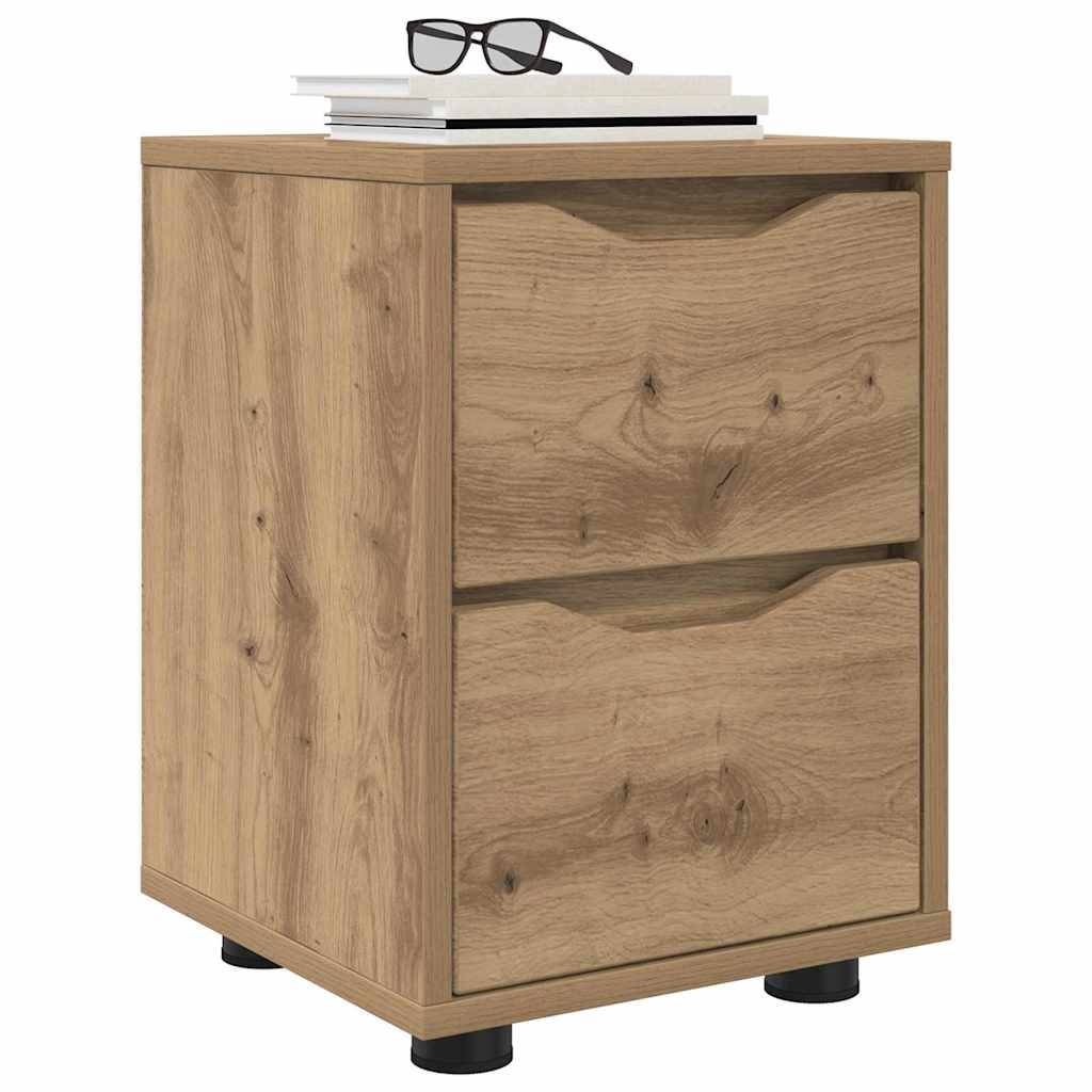 Nachttische 2 pcs Artisan-Eiche 30,5 x 30 x 43 cm Holzwerkstoff
