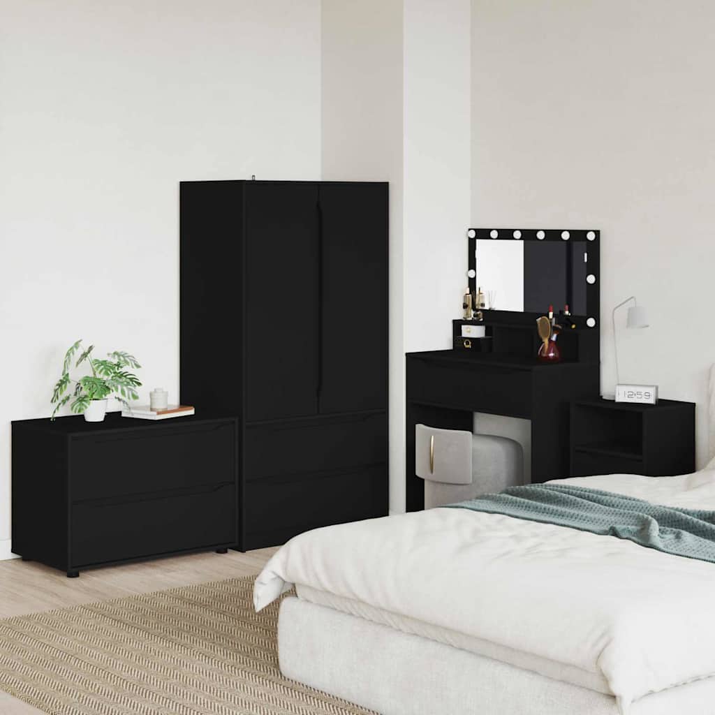 Aufbewahrungsschrank Schwarz 80 x 48 x 57 cm Holzwerkstoff