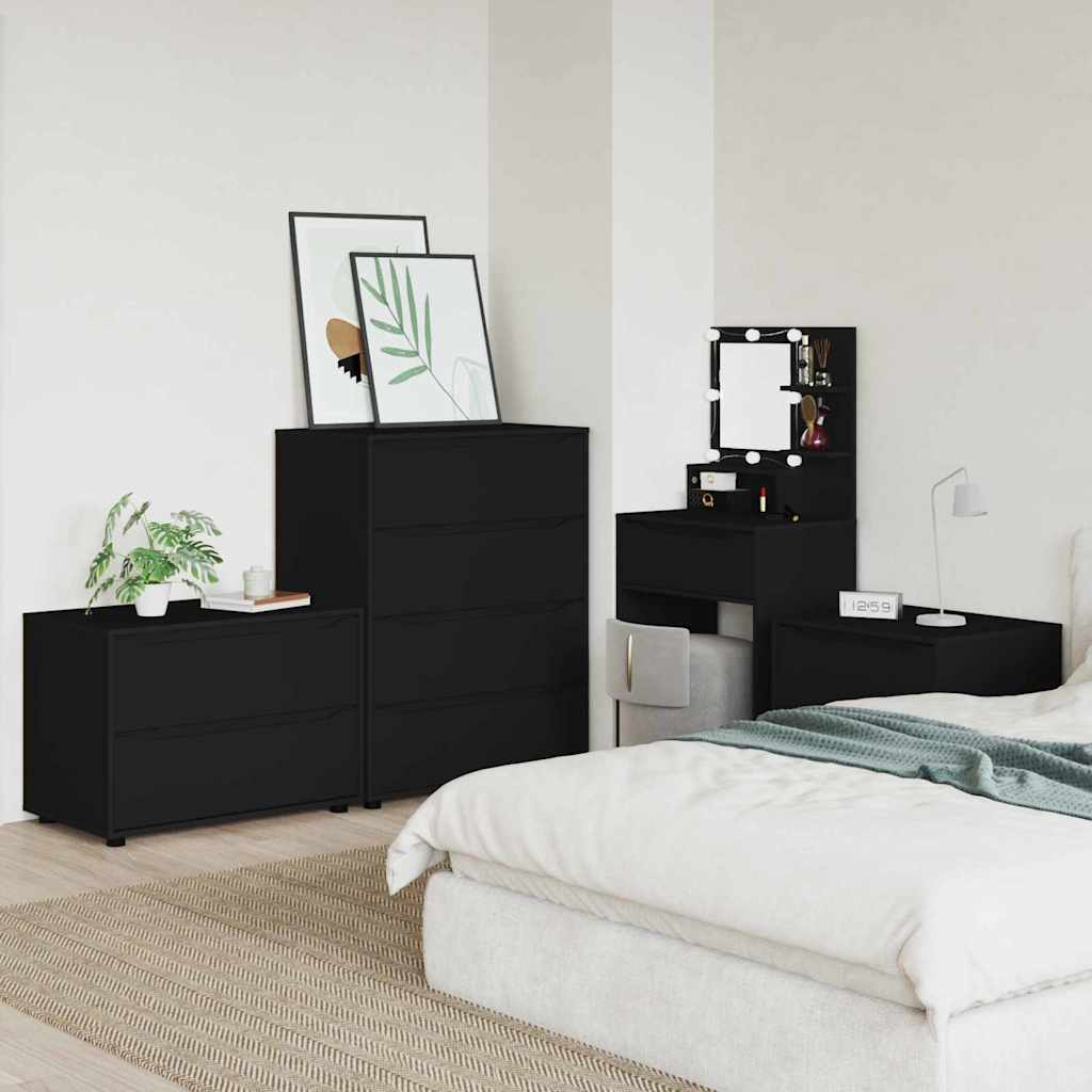 Aufbewahrungsschrank Schwarz 80 x 48 x 57 cm Holzwerkstoff