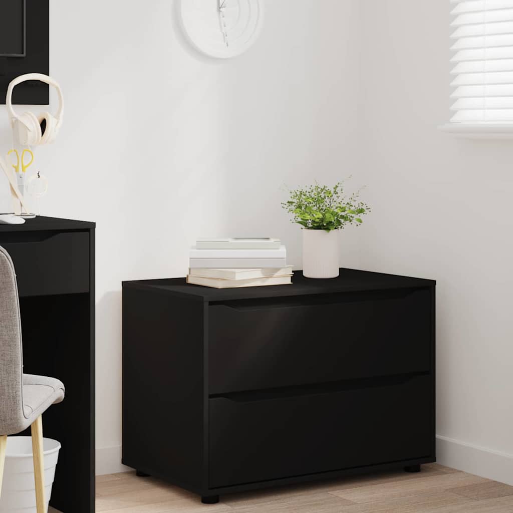 Aufbewahrungsschrank Schwarz 80 x 48 x 57 cm Holzwerkstoff