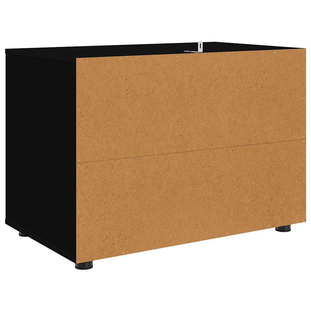 Aufbewahrungsschrank Schwarz 80 x 48 x 57 cm Holzwerkstoff