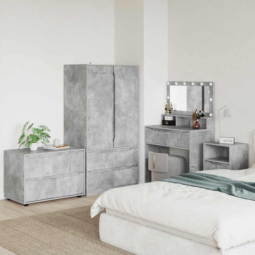 Aufbewahrungsschrank Beton Grau 80 x 48 x 57 cm Holzwerkstoff