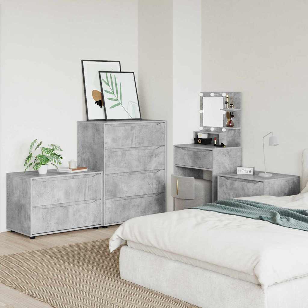 Aufbewahrungsschrank Beton Grau 80 x 48 x 57 cm Holzwerkstoff